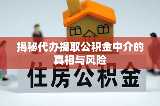远安揭秘代办提取公积金中介的真相与风险