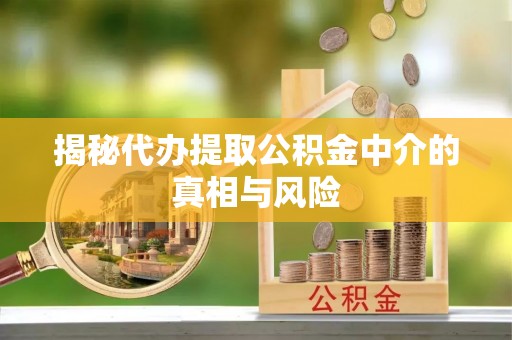 远安揭秘代办提取公积金中介的真相与风险